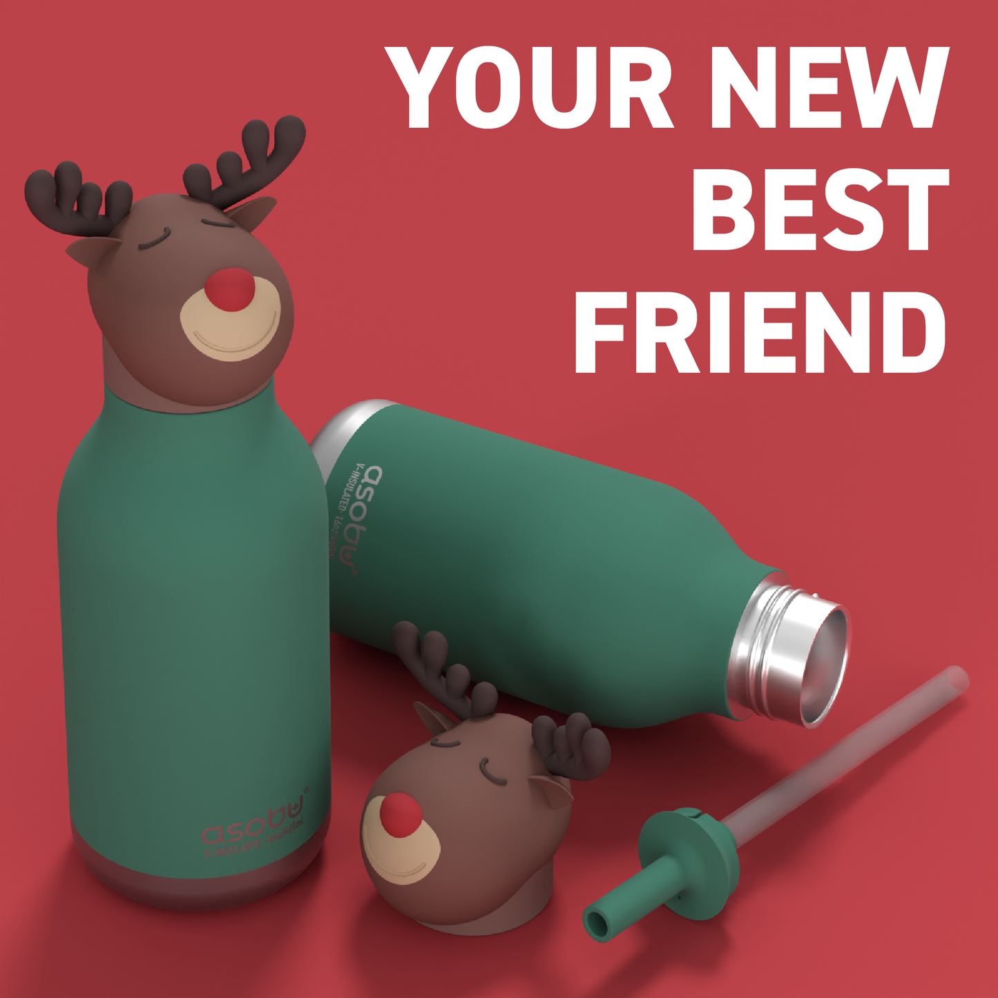 Bestie Animal Bottle - Reindeer