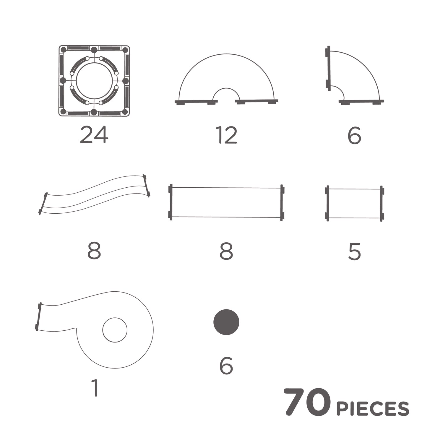 Cleverclixx Ball Run Creative Pack Pastel | 70 Pieces