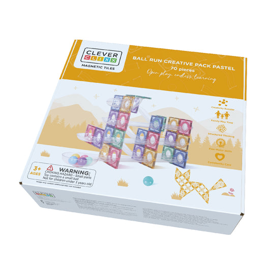 Cleverclixx Ball Run Creative Pack Pastel | 70 Pieces