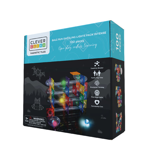 Cleverclixx Ball Run Dazzling Lights Pack Intense | 100 Pieces