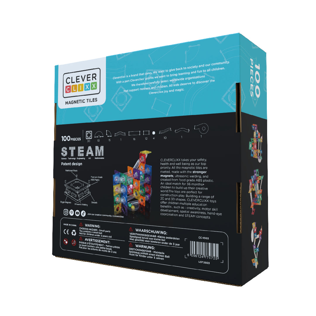Cleverclixx Ball Run Dazzling Lights Pack Intense | 100 Pieces