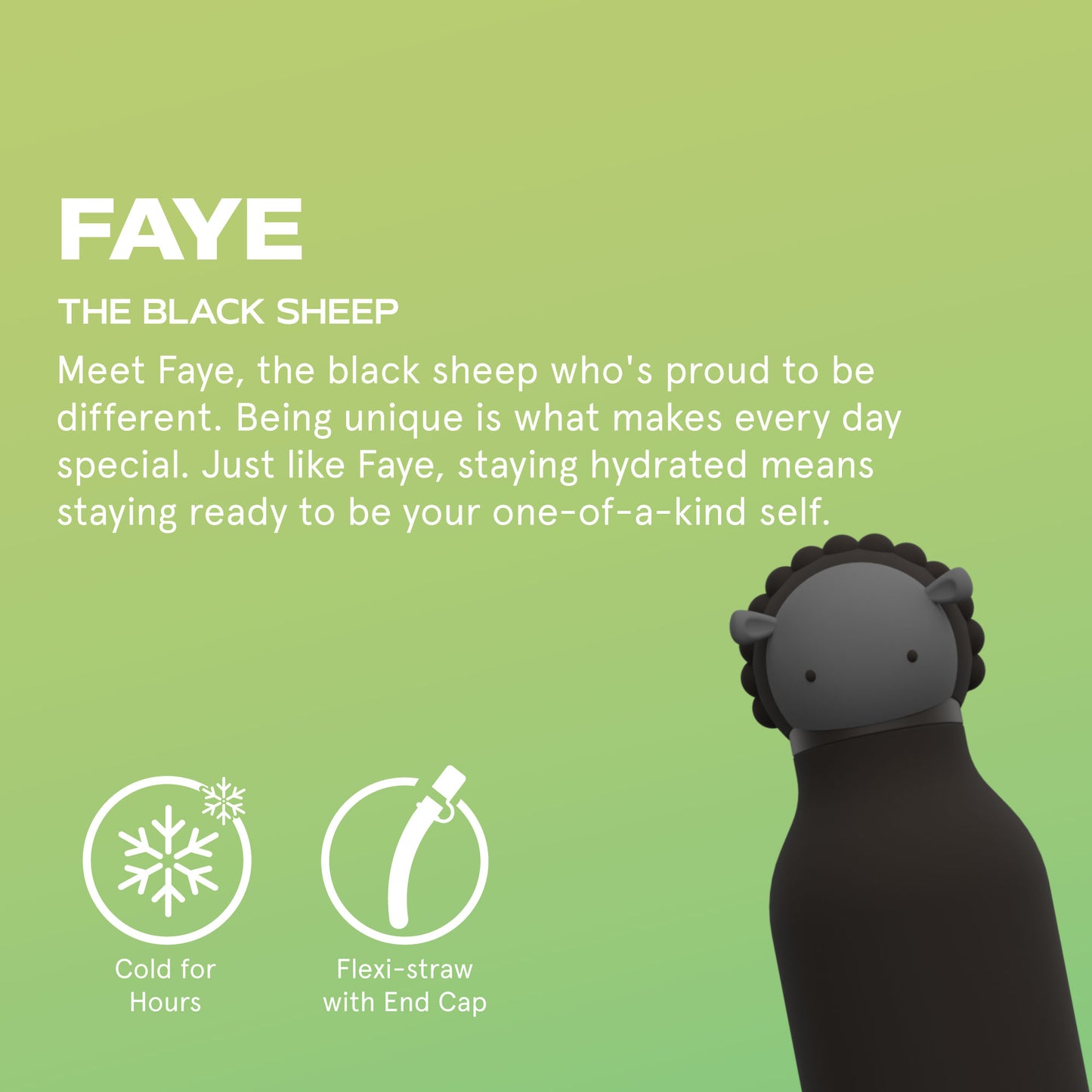 Bestie Animal Bottle - Black Sheep