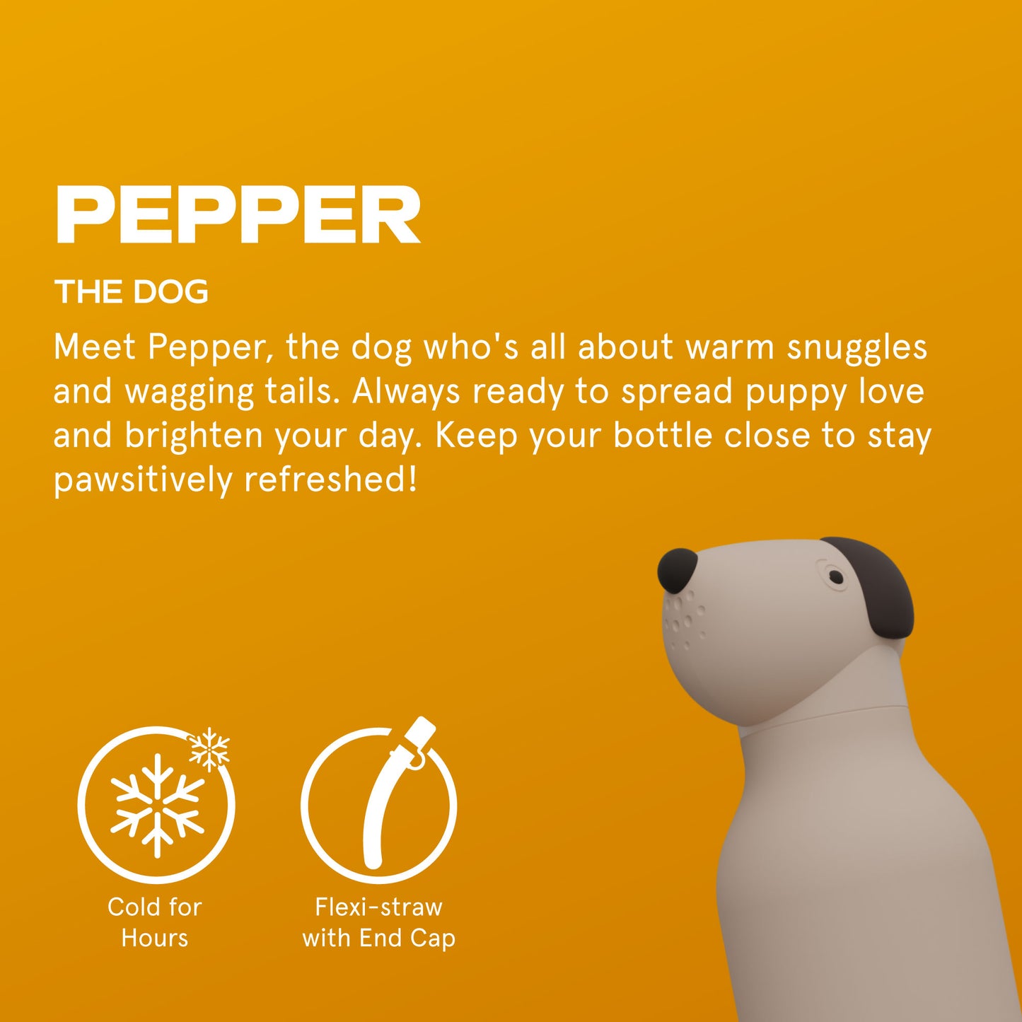 Bestie Animal Bottle - Brown Dog