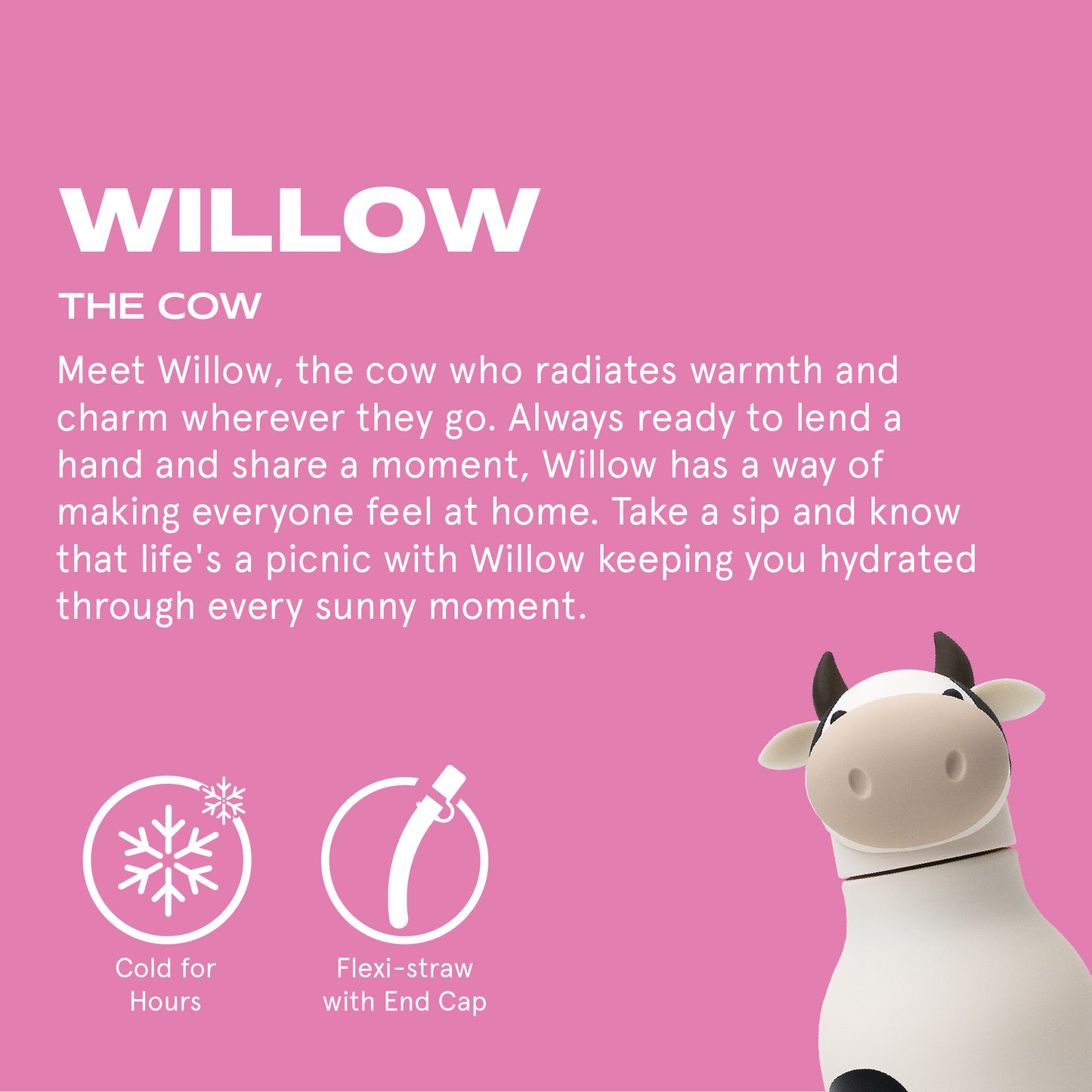 Bestie Animal Bottle - Cow