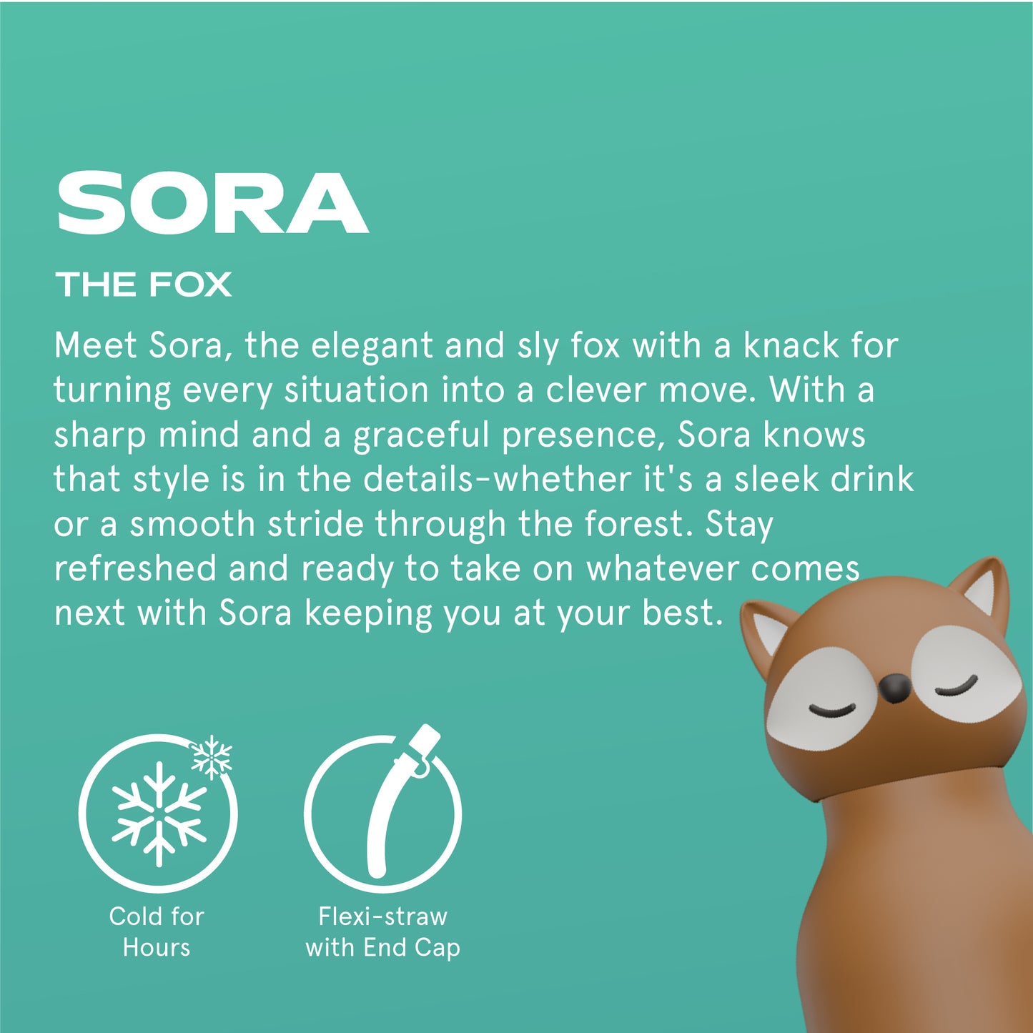 Bestie Animal Bottle - Fox
