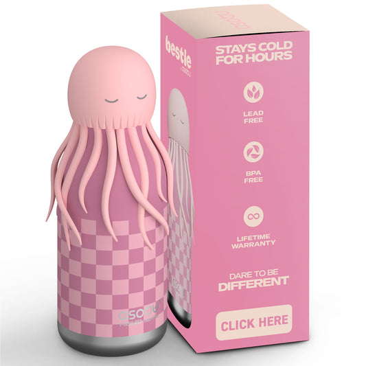 Bestie Animal Bottle - Jellyfish Pink