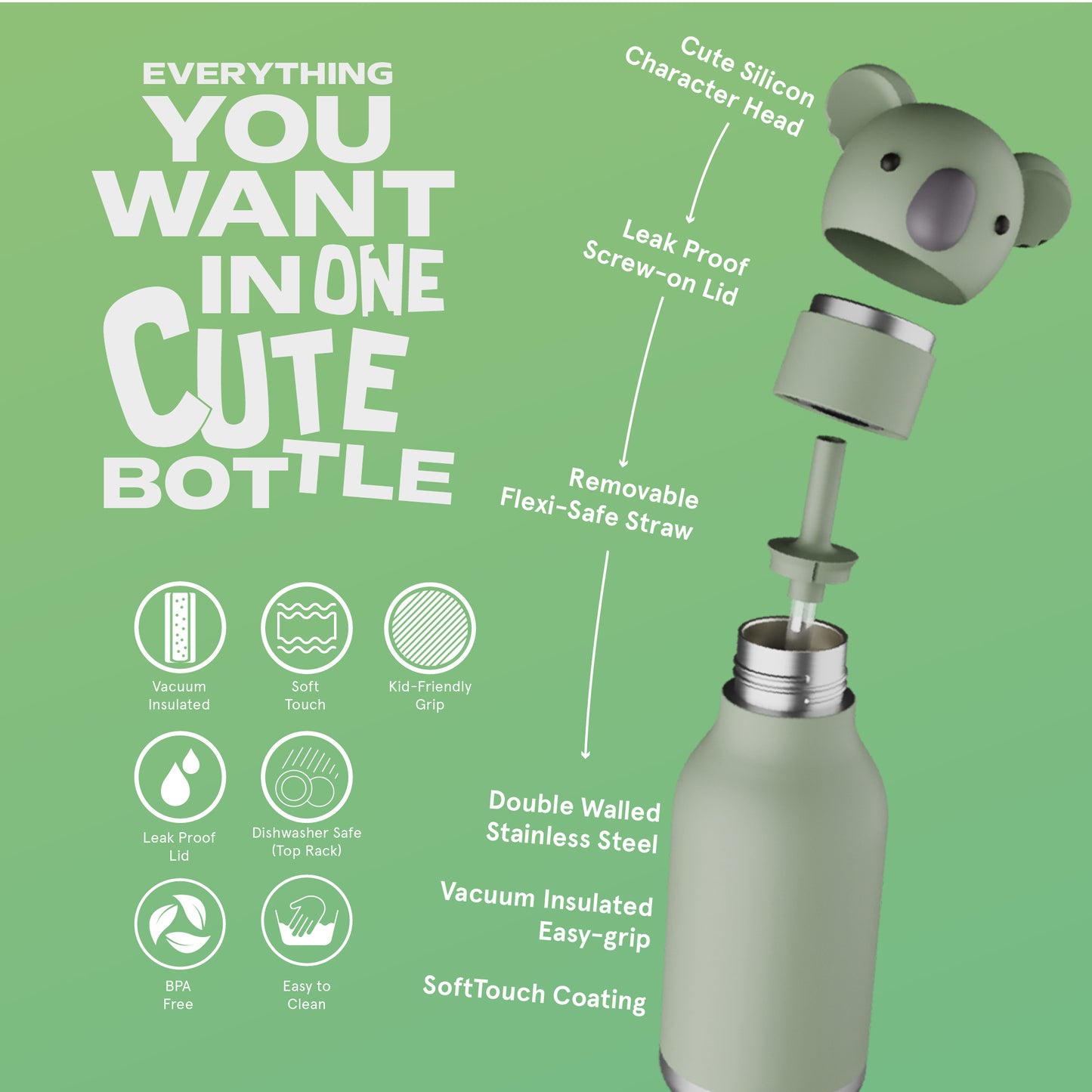 Bestie Animal Bottle - Koala
