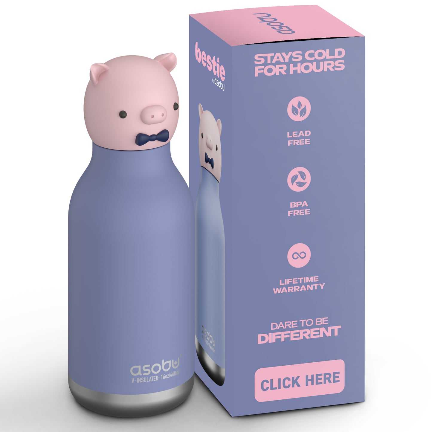 Bestie Animal Bottle - Piggy