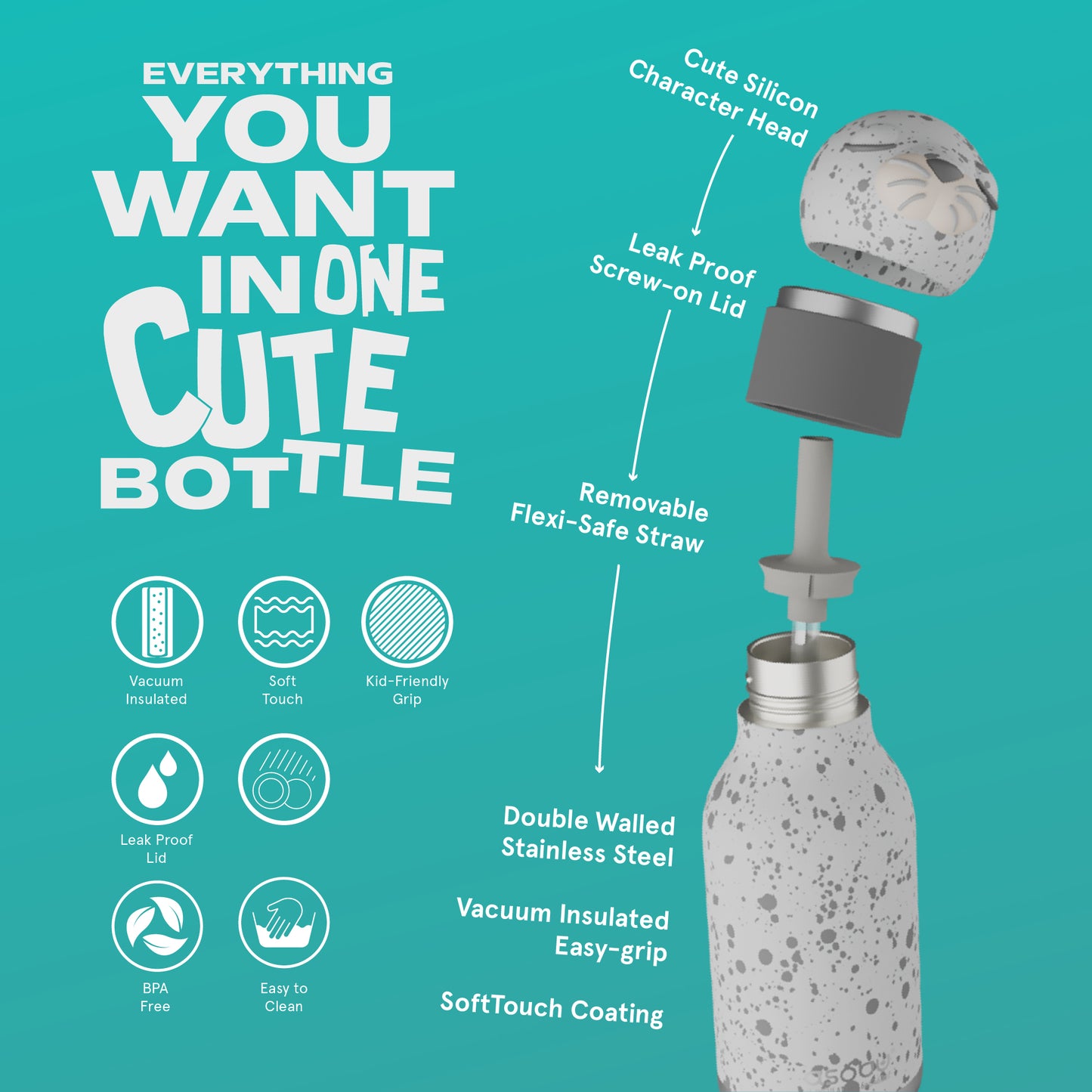Bestie Animal Bottle - Seal