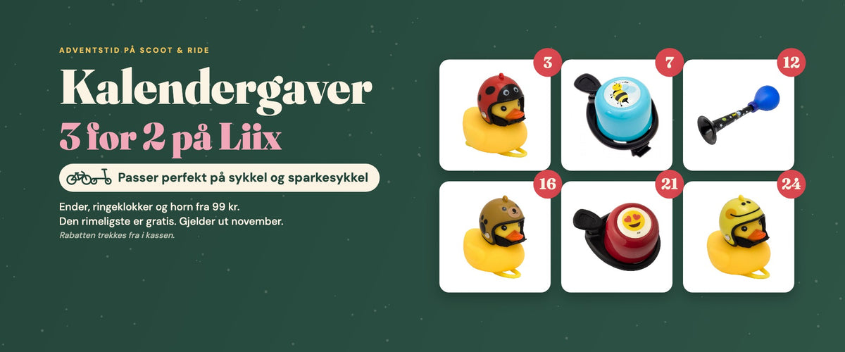 Kalendergaver: 3 for 2 på Liix. Passer perfekt på sykkel og sparkesykkel